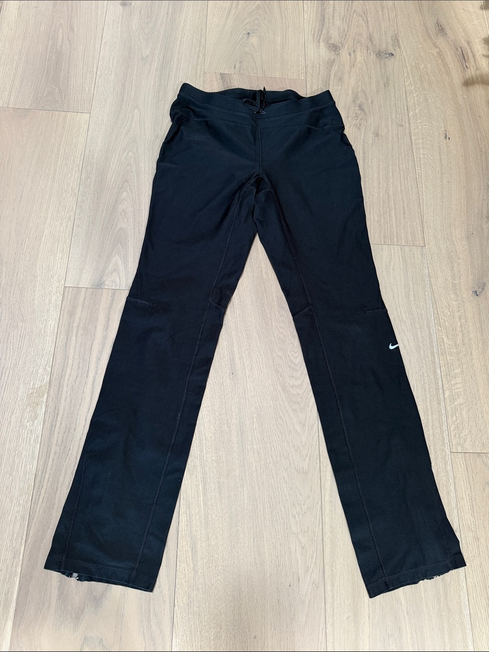 Nike Black Workout Pants with White Swoosh